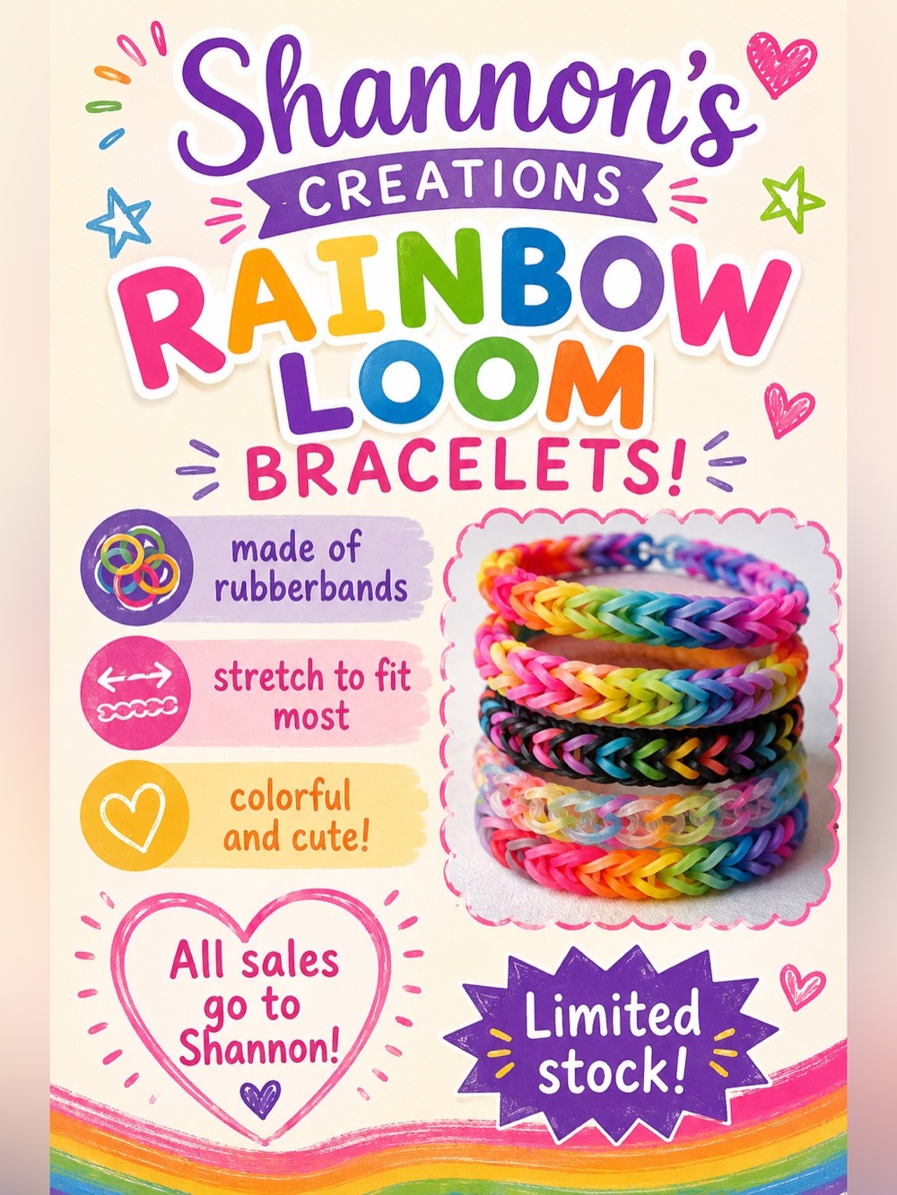 Shannon's Creations Rainbow Loom Bracelets
